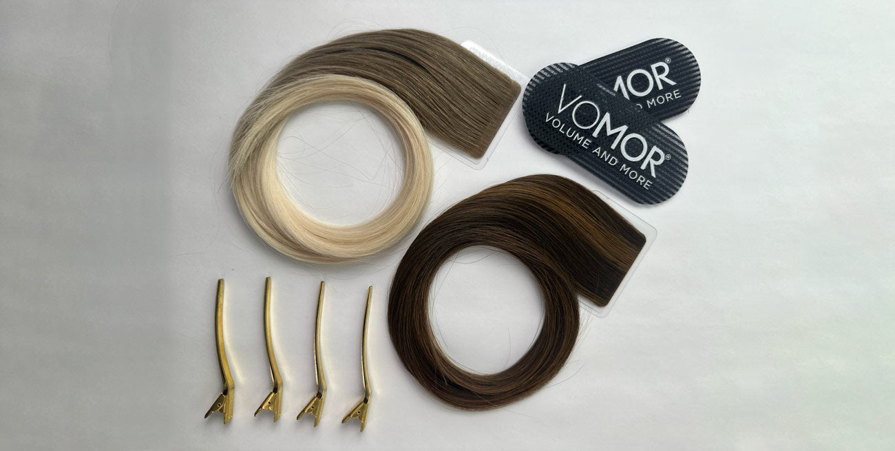 Vomor hand-tied real human shops hair extensions